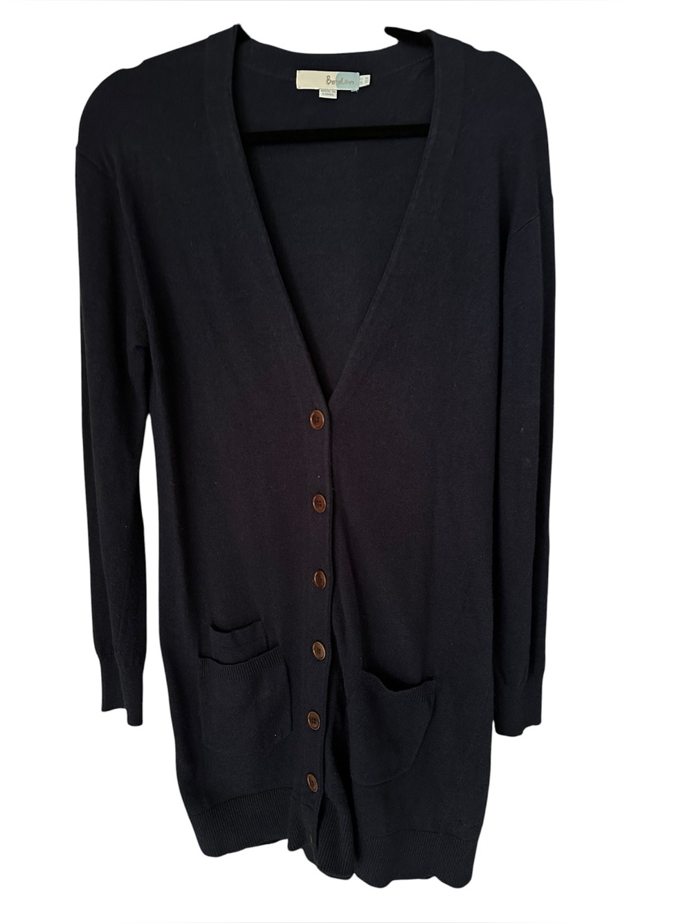 Boden Navy Blue Long Sleeve V-Neck Button Cardigan US Size 8